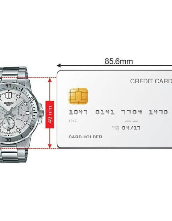 Casio – Argenté cadran argenté – Bracelet en acier inoxydable – MTP-VD300D-7EUDF