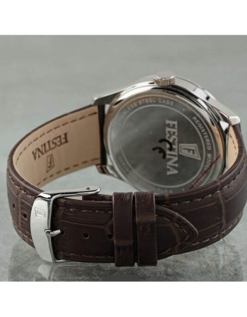 Festina – Classique au diamètre 43.0 mm – Index chiffres avec dateur – Bracelet cuir marron – F20426/1