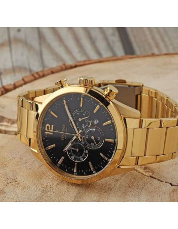 Festina – Montre dorée et cadran noir – Tout en acier inoxydable – Chronographe pour homme – F20633/3