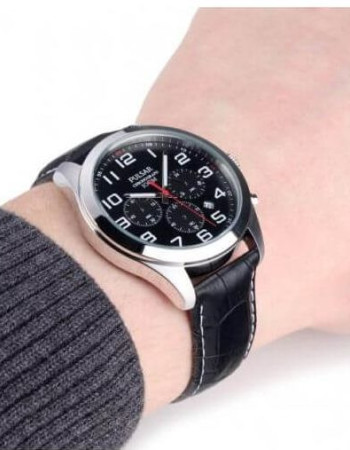 Pulsar – Chronographe avec index chiffres – Dateur sur 4h – WR 100m – PT3667X1