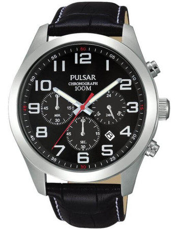 Pulsar – Chronographe avec index chiffres – Dateur sur 4h – WR 100m – PT3667X1