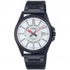 Casio – Montre homme cadran blanc avec dateur en bracelet métallique noir – MTP-E700B-7EVDF