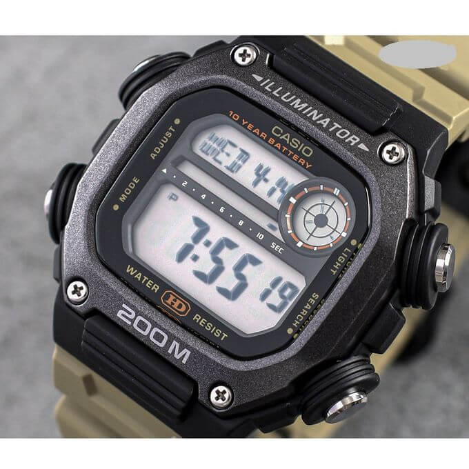 Casio – Une montre avec style et fonctionnalité – Bracelet en résine extra longue – DW-291HX-5AV