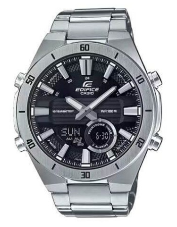 Casio – Montre homme multifonctions – Double montres – Bracelet en acier inox – ERA-110D-1AV Casio – Montre homme multifonctions – Double montres – Bracelet en acier inox – ERA-110D-1AV