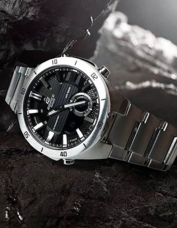 Casio – Montre homme multifonctions – Double montres – Bracelet en acier inox – ERA-110D-1AV Casio – Montre homme multifonctions – Double montres – Bracelet en acier inox – ERA-110D-1AV