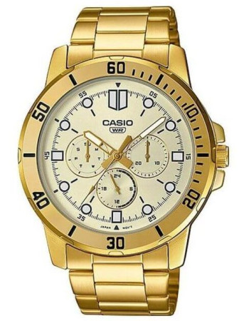 Casio – Affichage de la journée et de la date – Bicolore – Bracelet métallique – MTP-1381G-1AV
