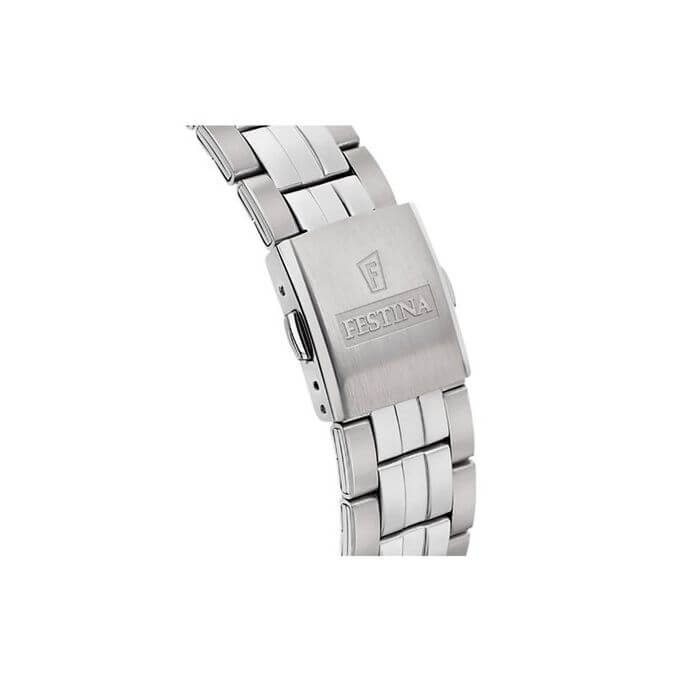 Festina – Cadran bleu – Tout en acier inoxydable – Dateur sur 6h – F20425/2