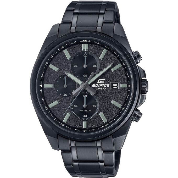 Casio – Cadran large au design simple – Noir en acier inoxydable – Chronographe – EFV610DC-1AV