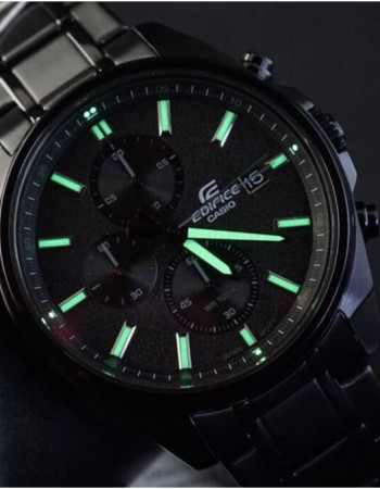 Casio – Cadran large au design simple – Noir en acier inoxydable – Chronographe – EFV610DC-1AV