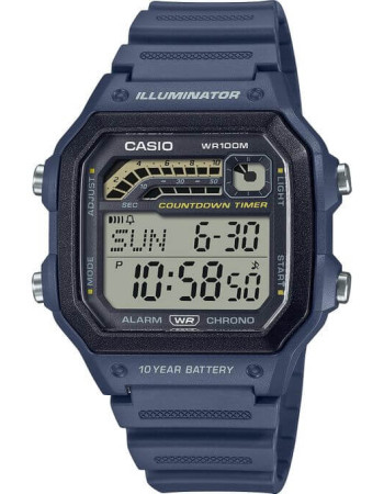 Casio – Inspiré par la conception sportive des années 1990 – Autonomie 10 ans sur pile – WS-1600H-2AV