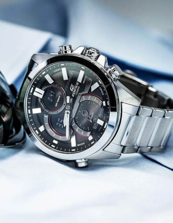 Casio – Synchronisation facile avec votre smartphone par Bluetooth® – Chronographe – ECB-30D-1ADF