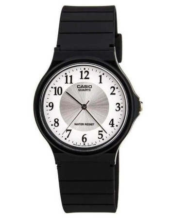 Casio – Montre noire classique décontractée – Cadran blanc – MQ-24-7B3L Casio – Montre noire classique décontractée – Cadran blanc – MQ-24-7B3L
