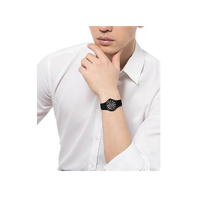 Casio – Montre noire classique décontractée – Cadran blanc – MQ-24-7B3L