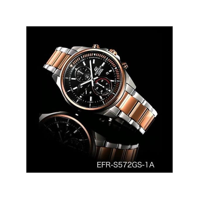 Casio – Série EDIFICE SLIM avec Saphir Cristal – Bicolore – EFR-S572GS-1AV