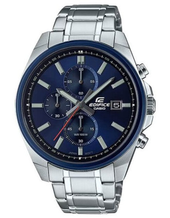 Casio – Chronographe EDIFICE standard de taille moyenne – Cadran bleu – EFV-610DB-2AV