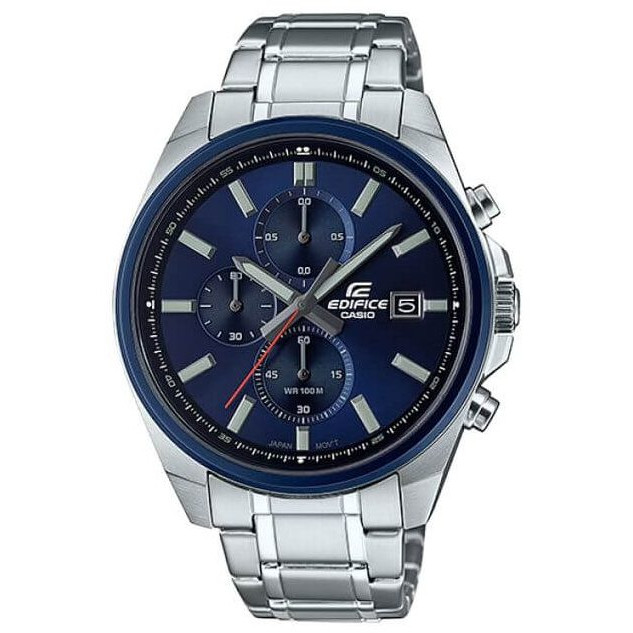 Casio – Chronographe EDIFICE standard de taille moyenne – Cadran bleu – EFV-610DB-2AV