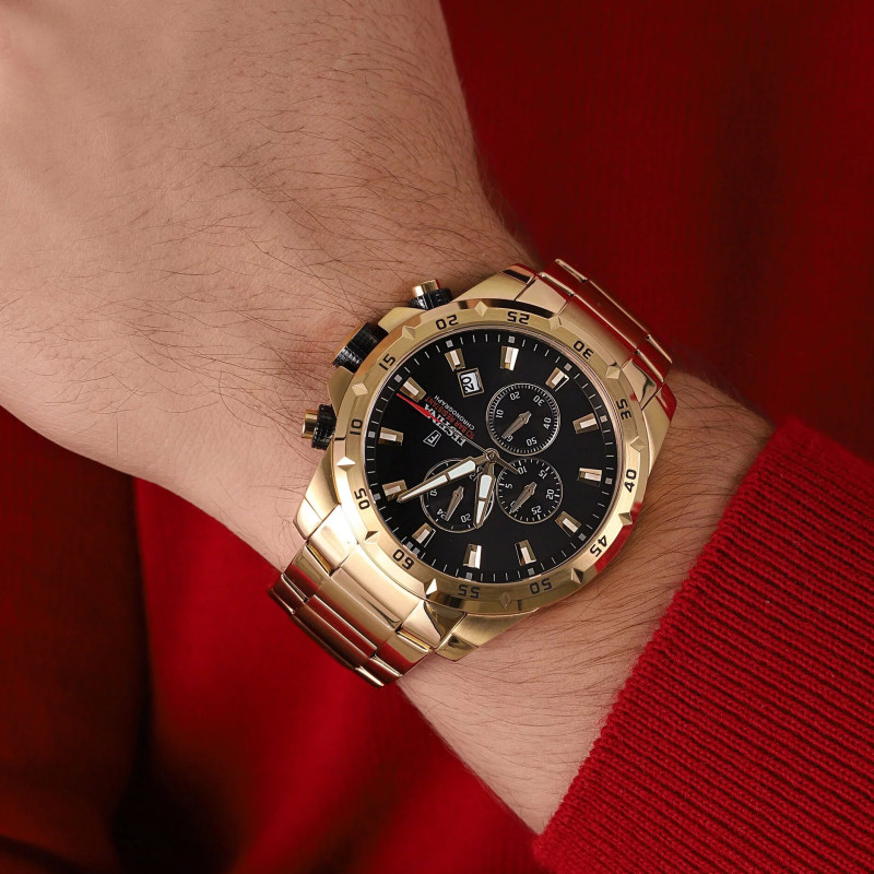 Festina – Chrono Sport – Cadran noir – Tout en acier inoxydable doré – F20541/4