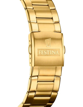 Festina – Chrono Sport – Cadran noir – Tout en acier inoxydable doré – F20541/4