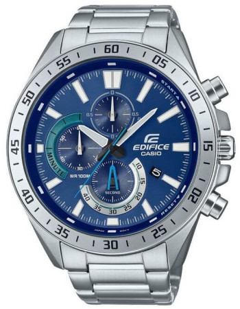 Casio – Collection Edifice – Cadran bleu – Diamètre boîtier 50,5 mm – Chronographe – EFV-620D-2AV