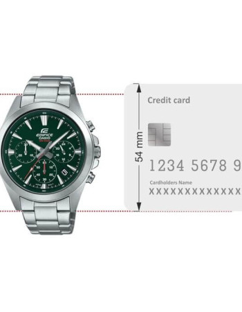 Casio – Sportive et simple – Cadran vert – Chronographe – Tout en acier – EFV-630D-3AV