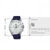 Casio – Bracelet cuir bleu – Boîtier taille medium – Chronographe – EFV-630L-7AV
