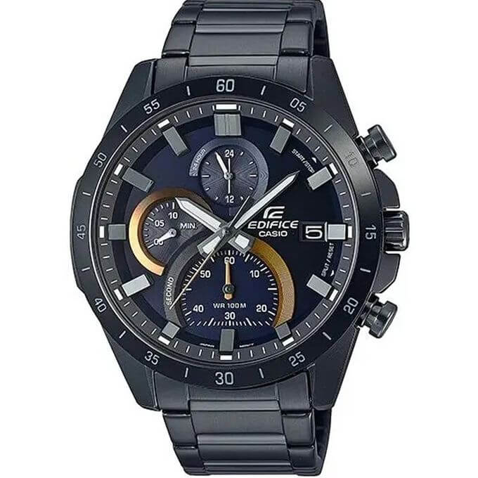 Casio – Collection Edifice – Noir – Tout en acier inoxydable noir – EFR-571DC-2AVUDF