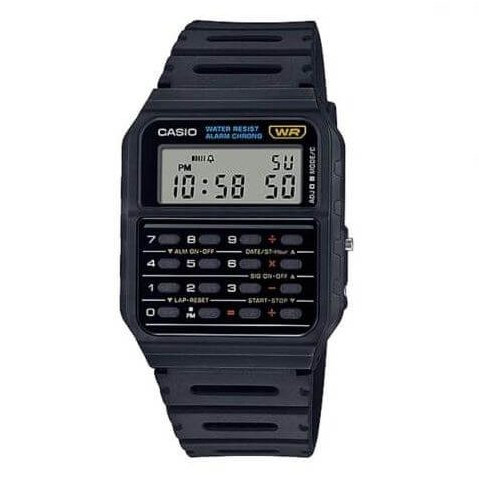 Casio – Montre calculatrice – Bracelet en silicone – Chronographe – CA-53W-1Z