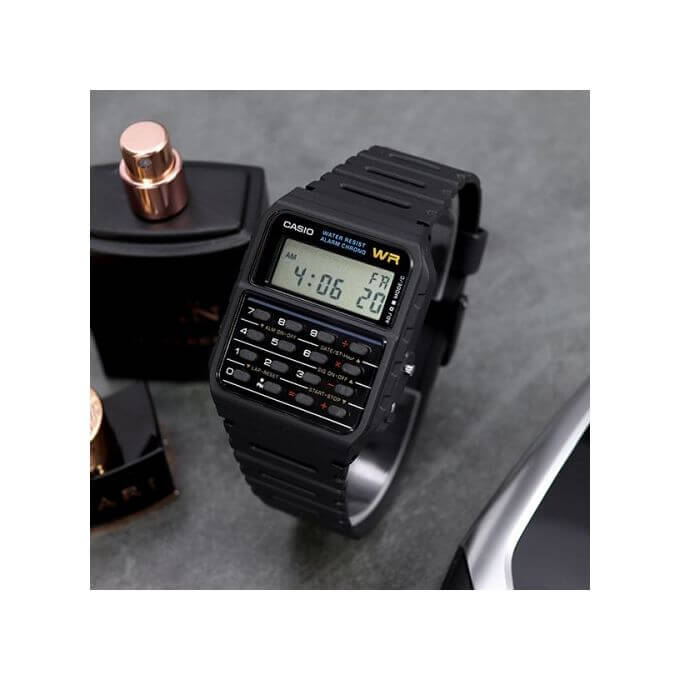 Casio – Montre calculatrice – Bracelet en silicone – Chronographe – CA-53W-1Z