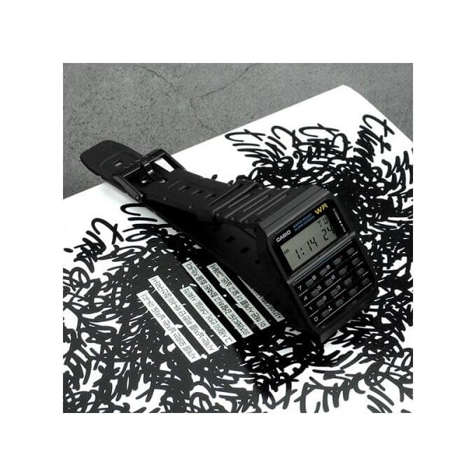 Casio – Montre calculatrice – Bracelet en silicone – Chronographe – CA-53W-1Z