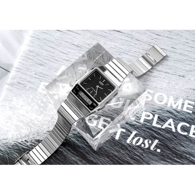 Casio – Redonnez vie au style rétro vintage avec une version contemporaine des années 80 – AQ-800E-1ADF