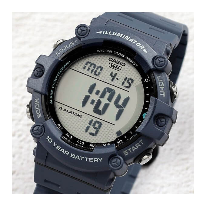 Casio – Digital bleu, bracelet quartz – AE-1500WH-2A – Étanche 100 m