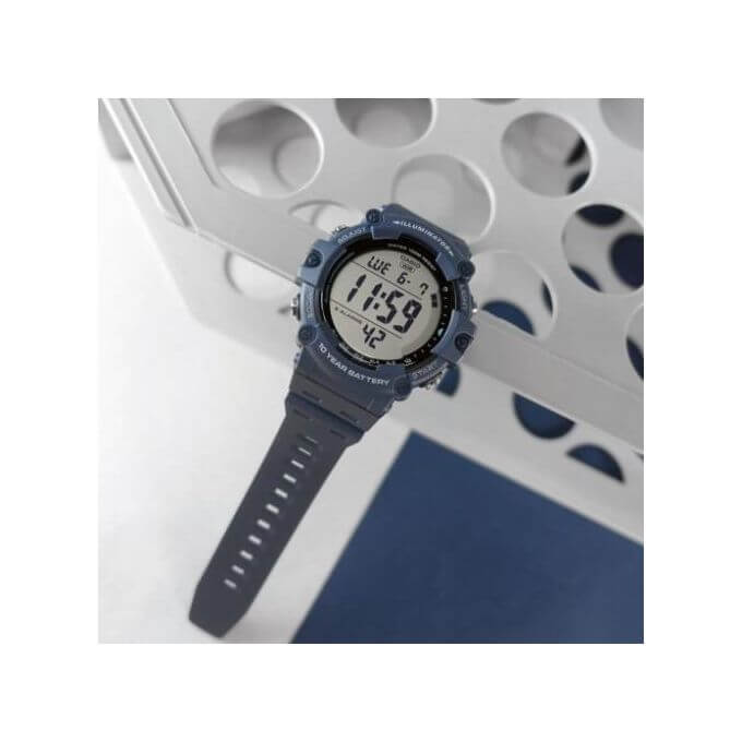 Casio – Digital bleu, bracelet quartz – AE-1500WH-2A – Étanche 100 m