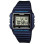 Casio – Digitale bleu – Carrée & étanche 50 mètres – Bracelet en silicone lisse – W-215H-2AV