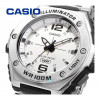 Casio – Cadran blanc avec bouton d’éclairage – Dateur – Bracelet en acier inoxydable – MWA-100HD-7AV