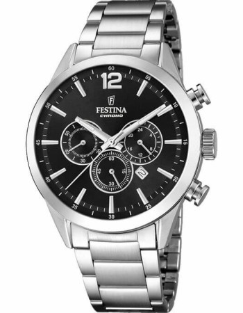 Festina – Cadran noir – Chronographe – F20343/8 – Bracelet en acier inoxydable