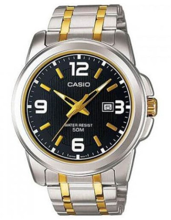 Casio – Bicolore pour hommes – Bracelet en acier inoxydable – MTP-1314SG-1AV