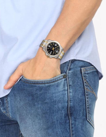 Casio – Bicolore pour hommes – Bracelet en acier inoxydable – MTP-1314SG-1AV