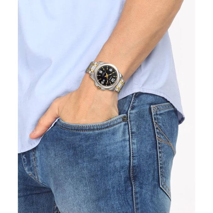 Casio – Bicolore pour hommes – Bracelet en acier inoxydable – MTP-1314SG-1AV