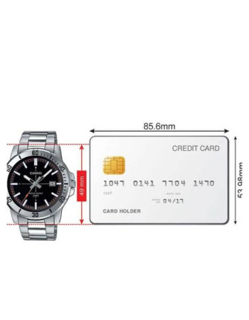 Casio – Pour hommes – Avec dateur – Aiguilles fluorescentes – MTP-VD01D-1E2