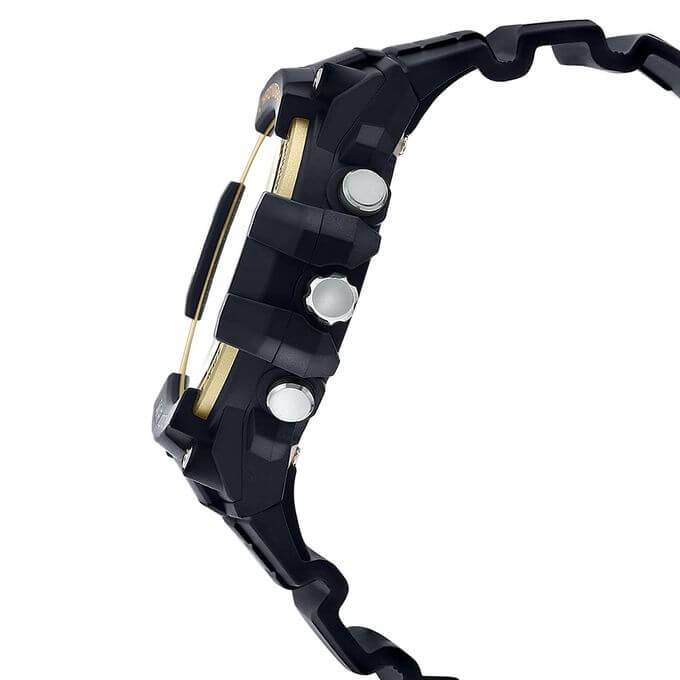 Casio – Chronographe sport pour homme – Noir/Doré – Étanche 10 BAR – MCW-100H-9A2V