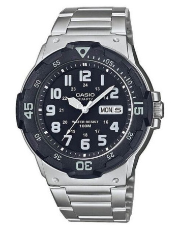 Casio – Avec dateur jours/mois – Étanche 10 BAR – Bracelet en acier inoxydable – MRW-200HD-1BV