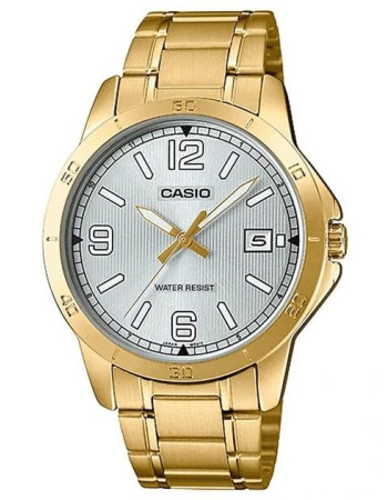 Casio – Dorée – Cadran blanc – Bracelet en acier inoxydable doré – MTP-V004G-7B2UDF