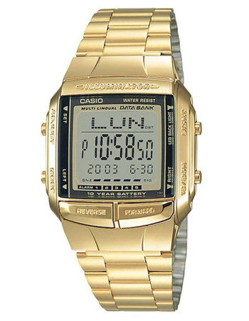 Casio – Mémo 30 fiches téléphoniques – Dorée pour hommes – Autonomie pile 10 ans – DB-360G-9A Casio – Mémo 30 fiches téléphoniques – Dorée pour hommes – Autonomie pile 10 ans – DB-360G-9A