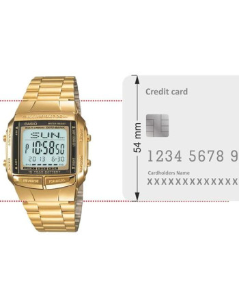 Casio – Mémo 30 fiches téléphoniques – Dorée pour hommes – Autonomie pile 10 ans – DB-360G-9A
