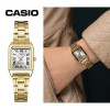 Casio – Doré – Index chiffres romains – Carré pour femmes – LTP-V007G-9BU