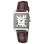 Casio – Élégante montre carrée femme – bracelet cuir marron – LTP-V007L-7B2UDF