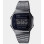 Casio – Dégites blanche sur noir – Bracelet en acier inoxydable noir – A168WGG-1BDF