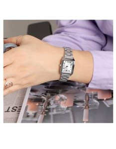Casio – Montre femme carrée – Index chiffres romains – Bracelet en acier inoxydable – LTP-V007D-7BU Casio – Montre femme carrée – Index chiffres romains – Bracelet en acier inoxydable – LTP-V007D-7BU