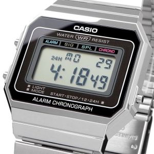 Casio – Montre Vintage Collection – Super Slim Case – Bracelet en acier – A700W-1ADF
