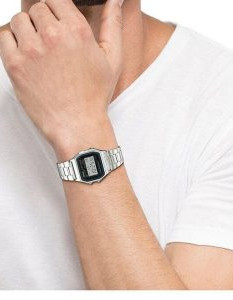 Casio – Montre Vintage Collection – Digitale – Bracelet en acier inoxydable – A158WA-1DF